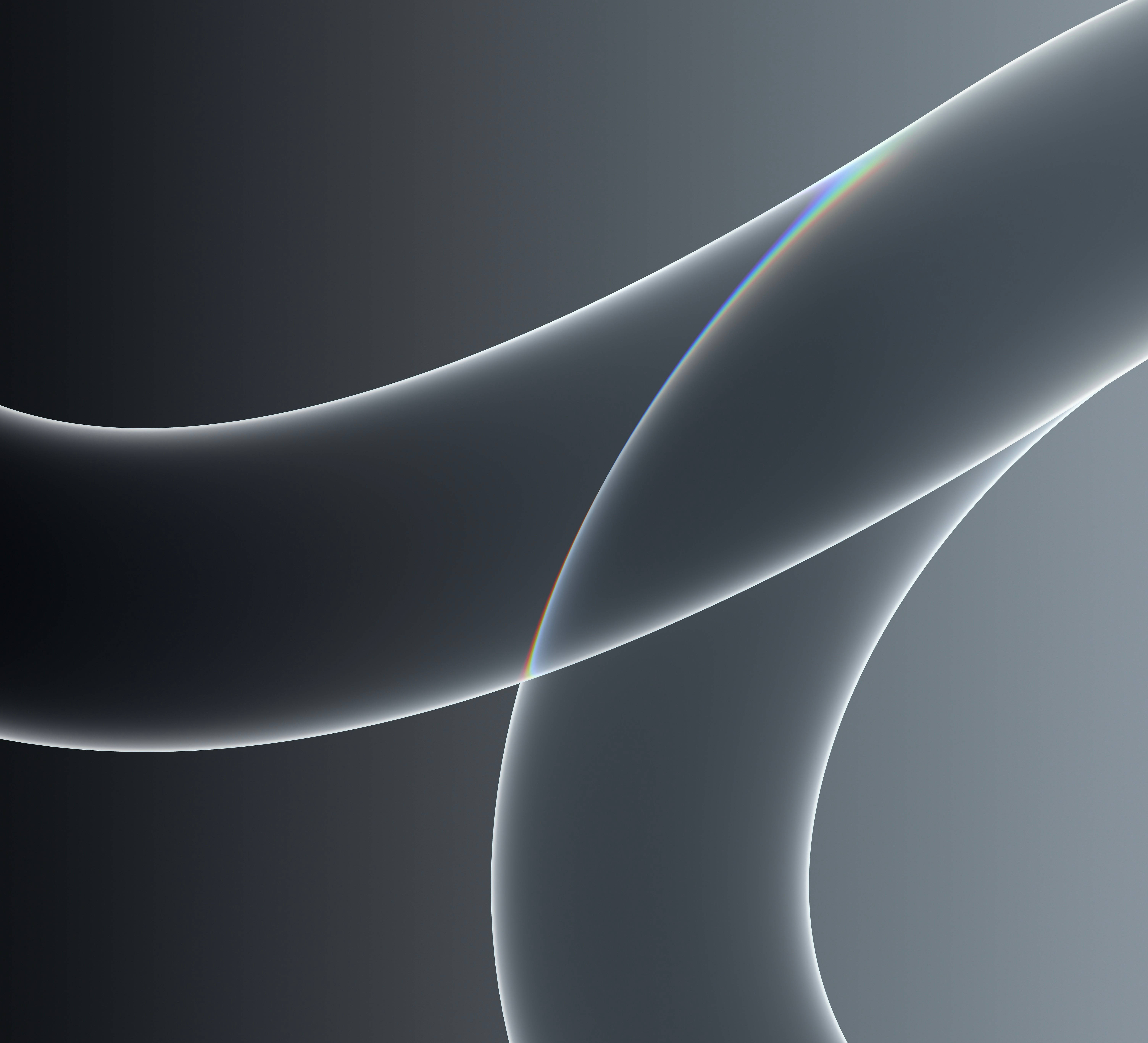 iMac 4K, silver outlines, rainbow sheen, 5K Desktop Wallpaper