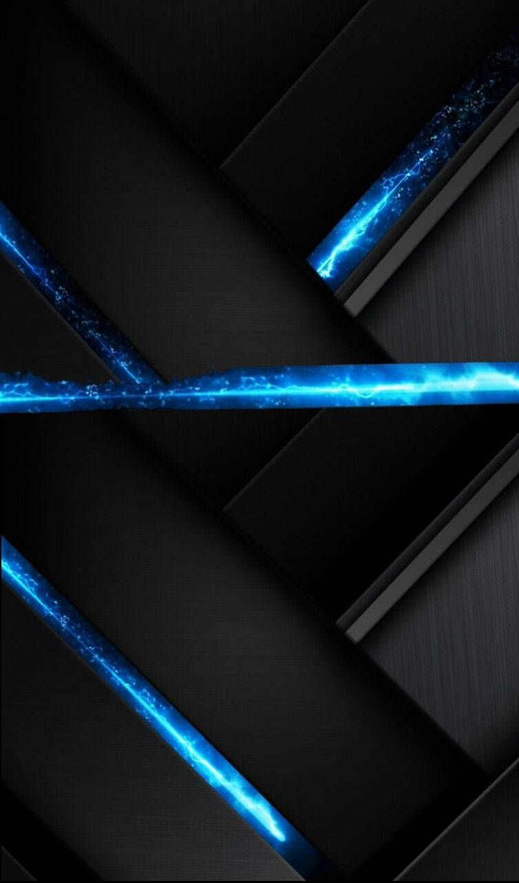 Cool Neon Blue Lines, electric blue, lightning streaks, HD Phone Wallpaper