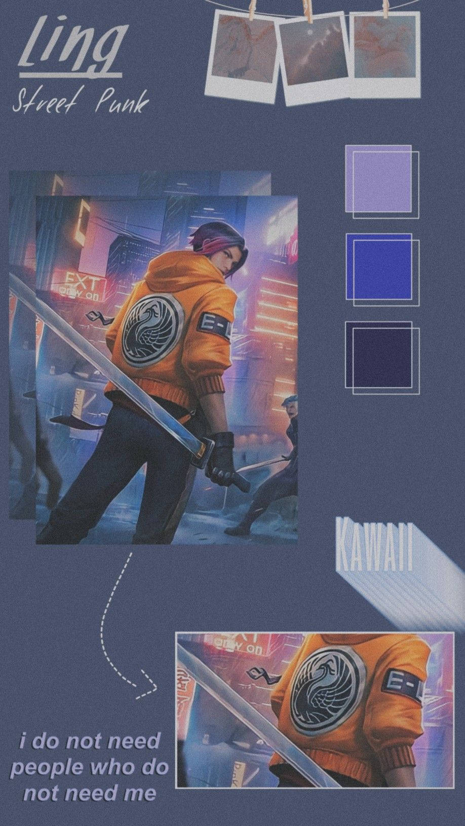 Ling Ml, street punk, orange hoodie, HD Phone Wallpaper