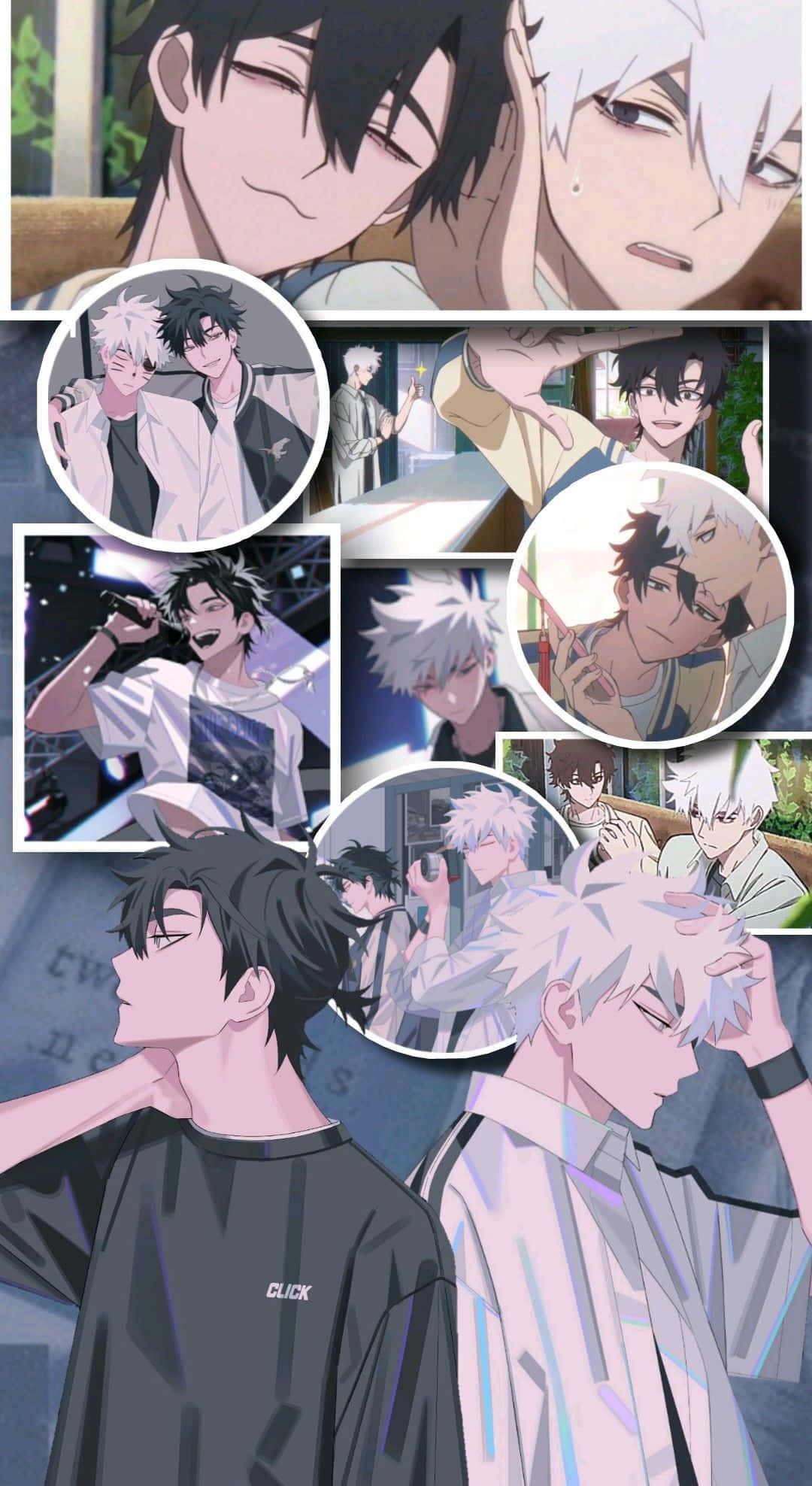 Link Click, anime-style male characters, intimate and expressive moments, Full HD Phone Wallpaper
