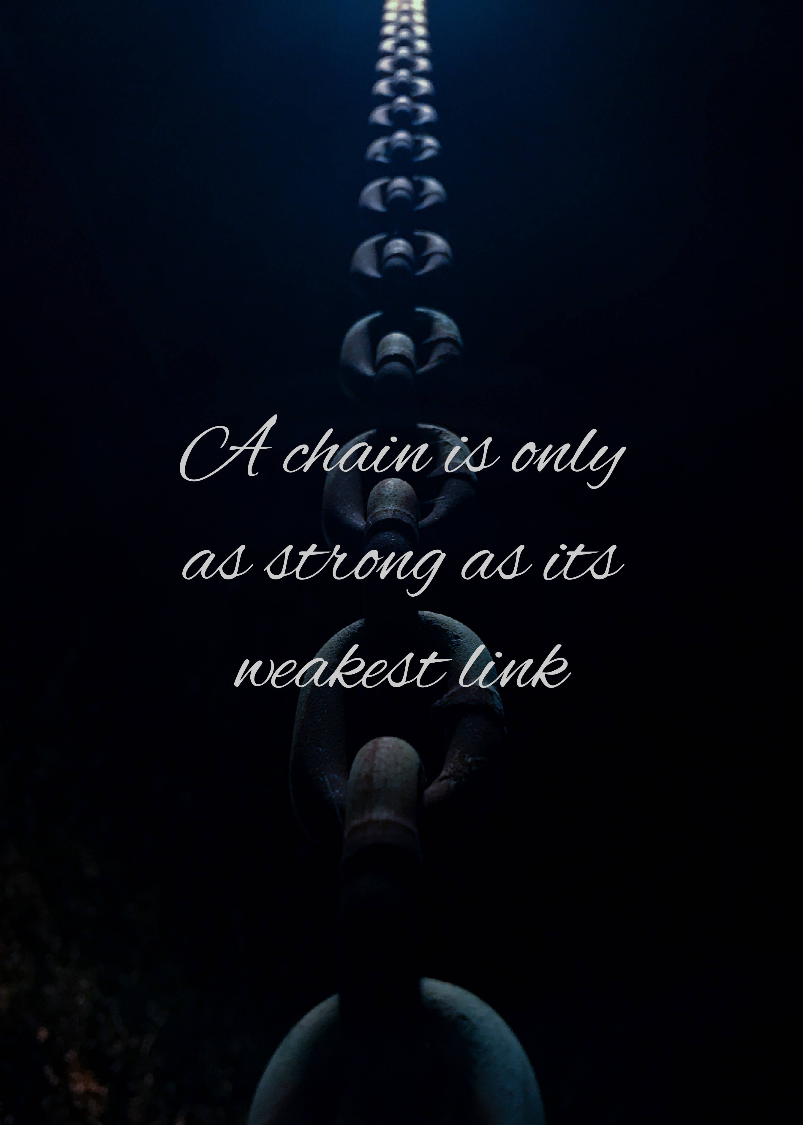 chain, darkness, white cursive, 2K Phone Wallpaper