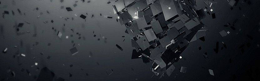 black shapes, abstract dark gray geometric shards, minimalist digital void, SD Desktop Wallpaper