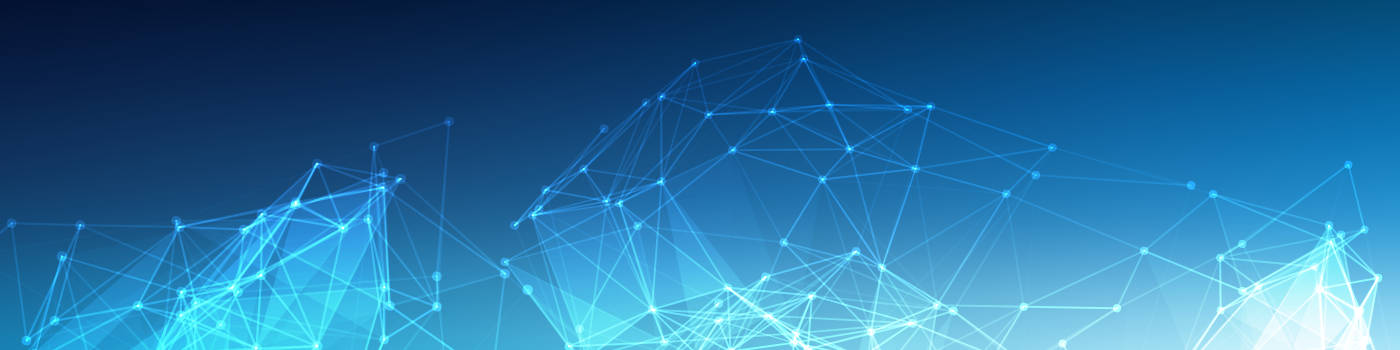 blue connections, abstract blue geometric network structures, gradient sky, HD Desktop Wallpaper