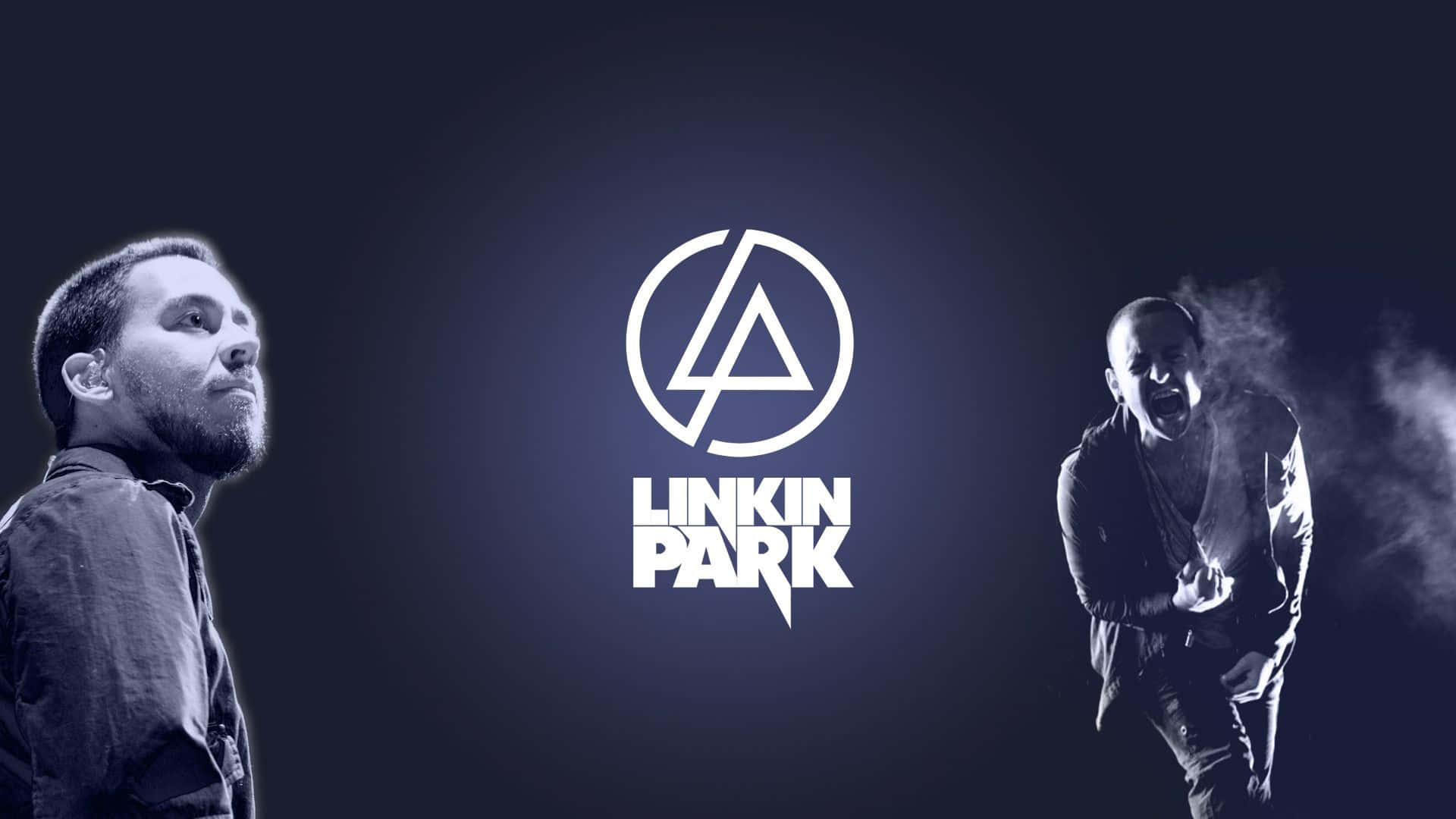 Linkin Park, band members, dark backdrop, Full HD Desktop Wallpaper