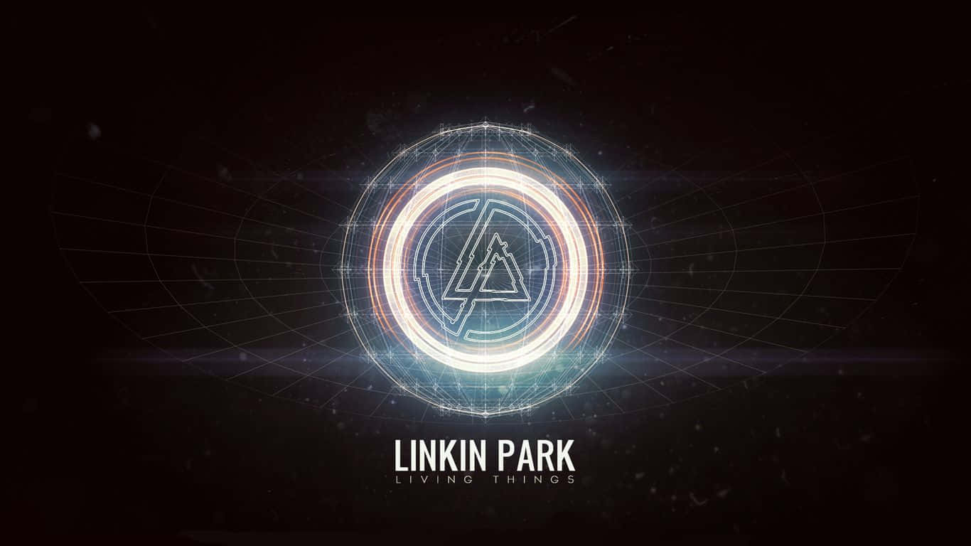 Linkin Park, futuristic circular logo, triangle, HD Desktop Wallpaper