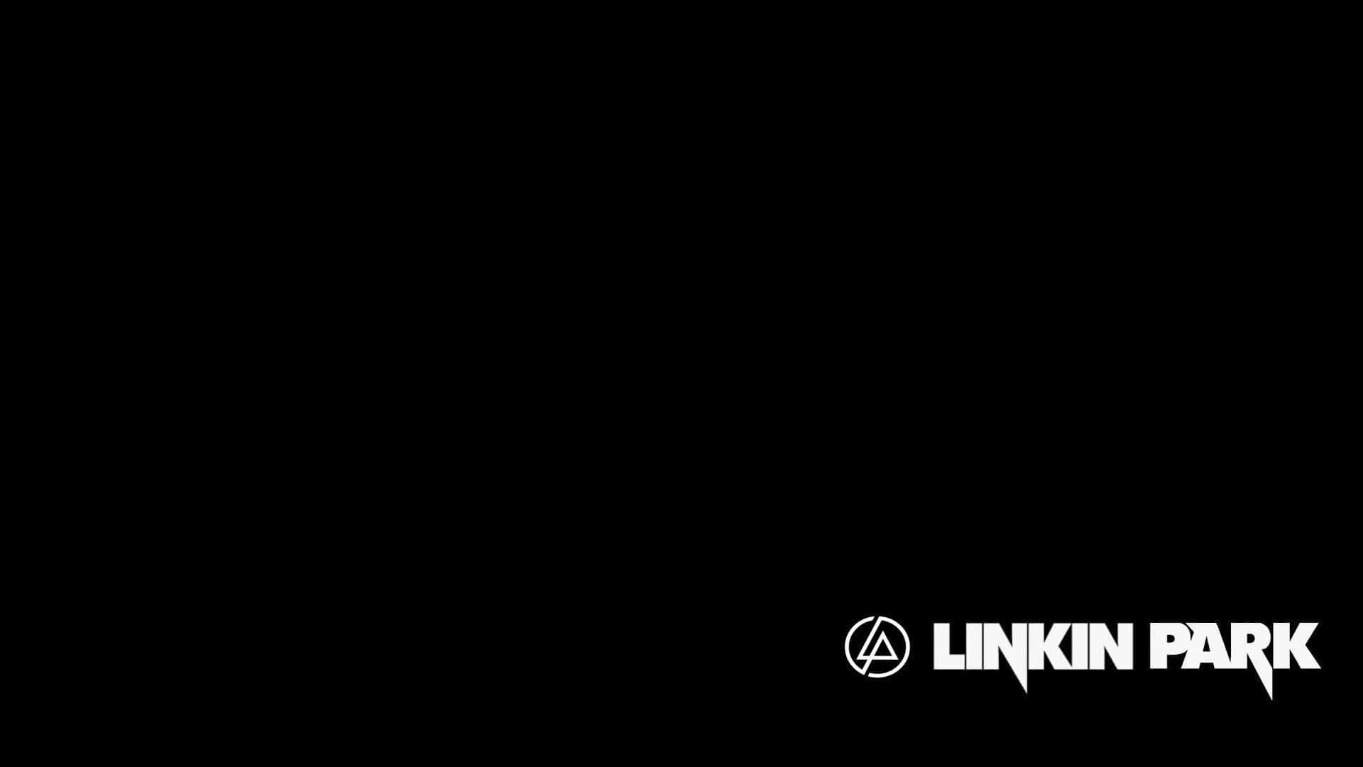 Linkin Park, black background, white Linkin Park logo, Full HD Desktop Wallpaper