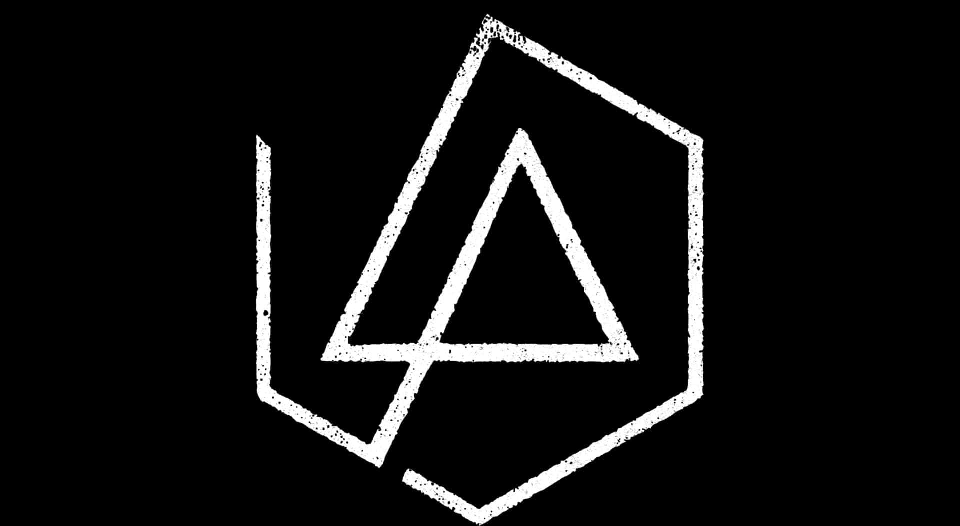 Linkin Park, white geometric logo, triangle inside a hexagon, Full HD Desktop Wallpaper