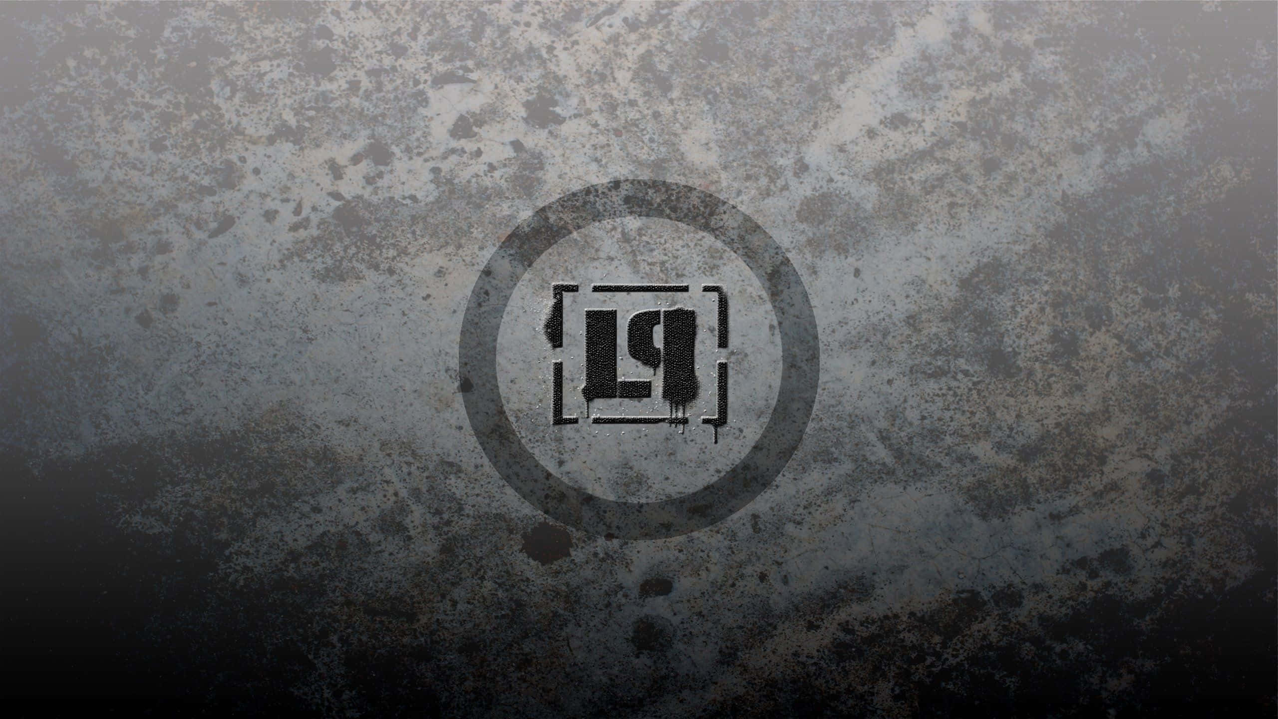 Linkin Park, gray background, circular emblem, 2K Desktop Wallpaper
