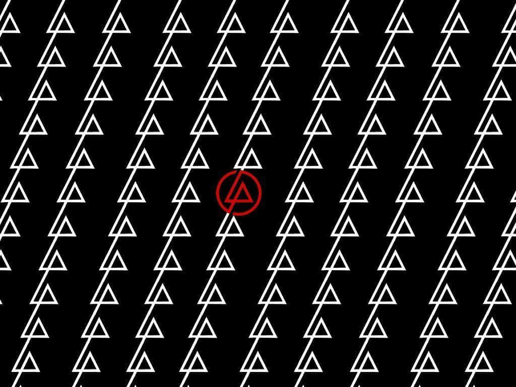 Linkin Park, black background, white triangles, SD Desktop Wallpaper