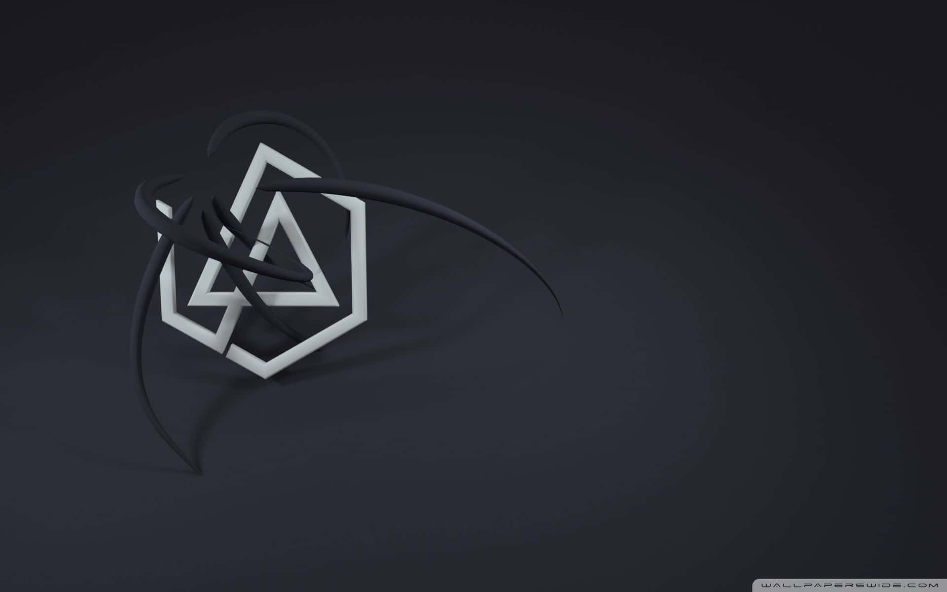 Linkin Park, 4K, sleek white geometric logo, Full HD Desktop Wallpaper