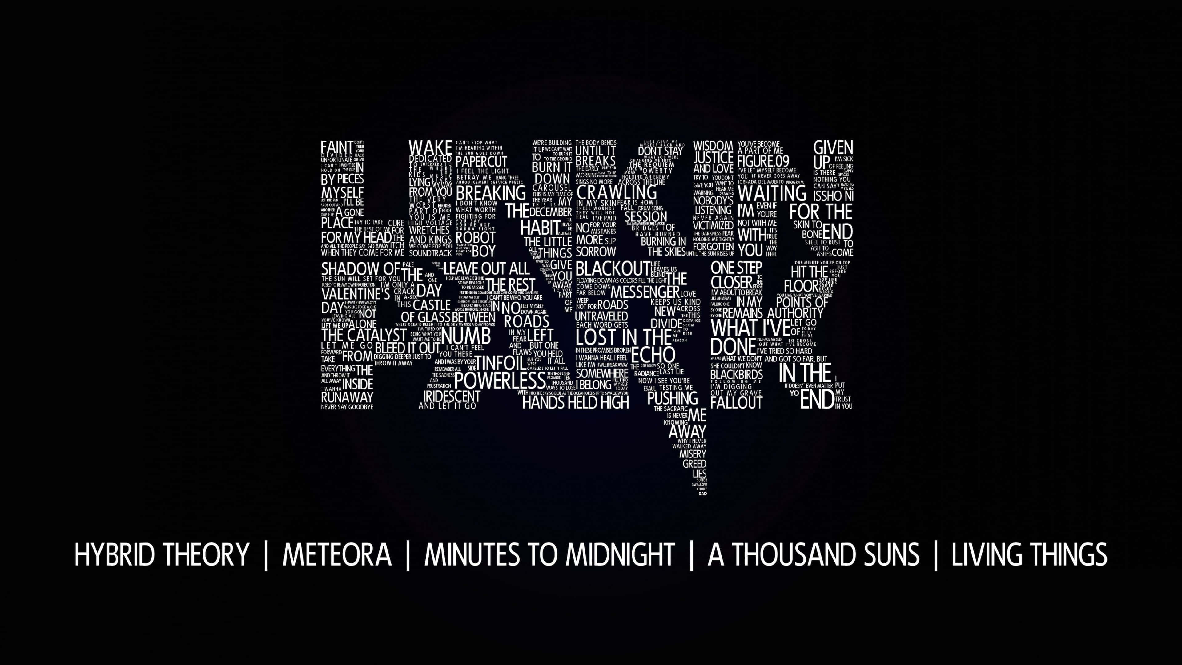 Linkin Park, HYBRID, black background, 4K Desktop Wallpaper
