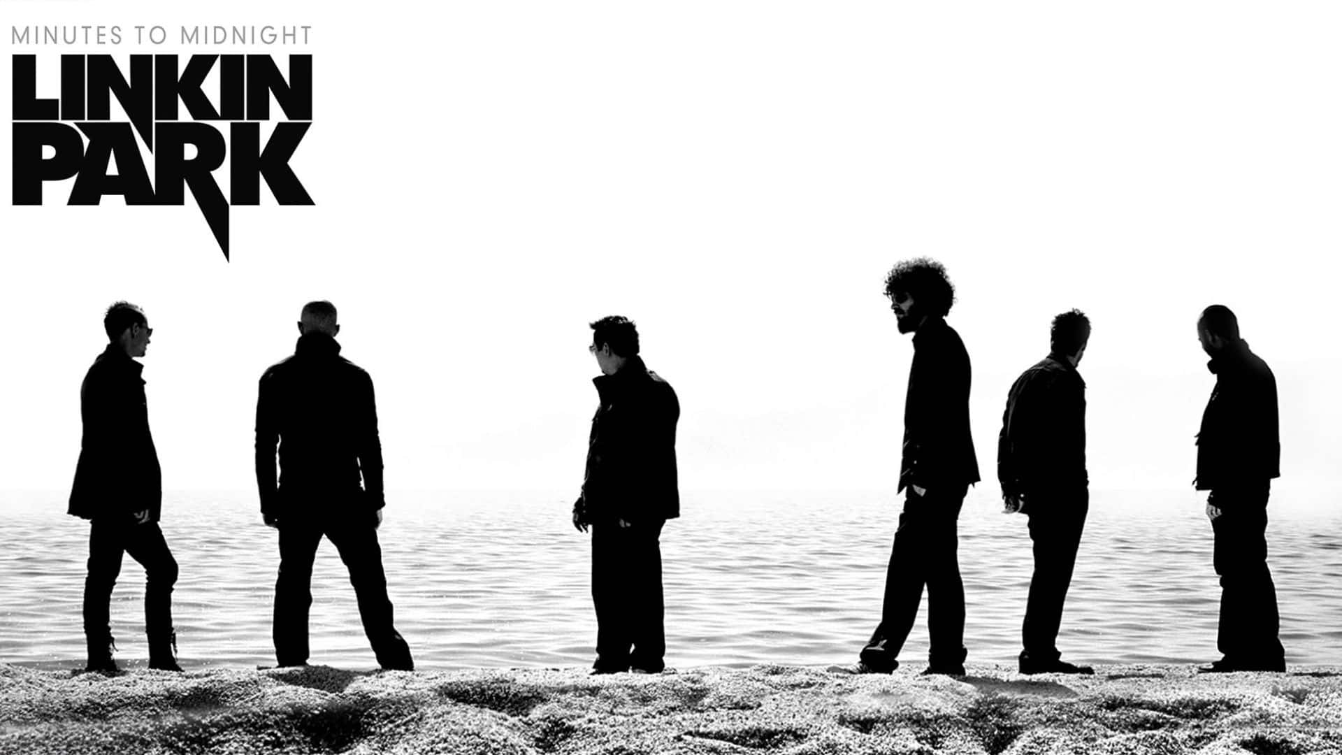 Linkin Park, silhouette, beach, Full HD Desktop Wallpaper