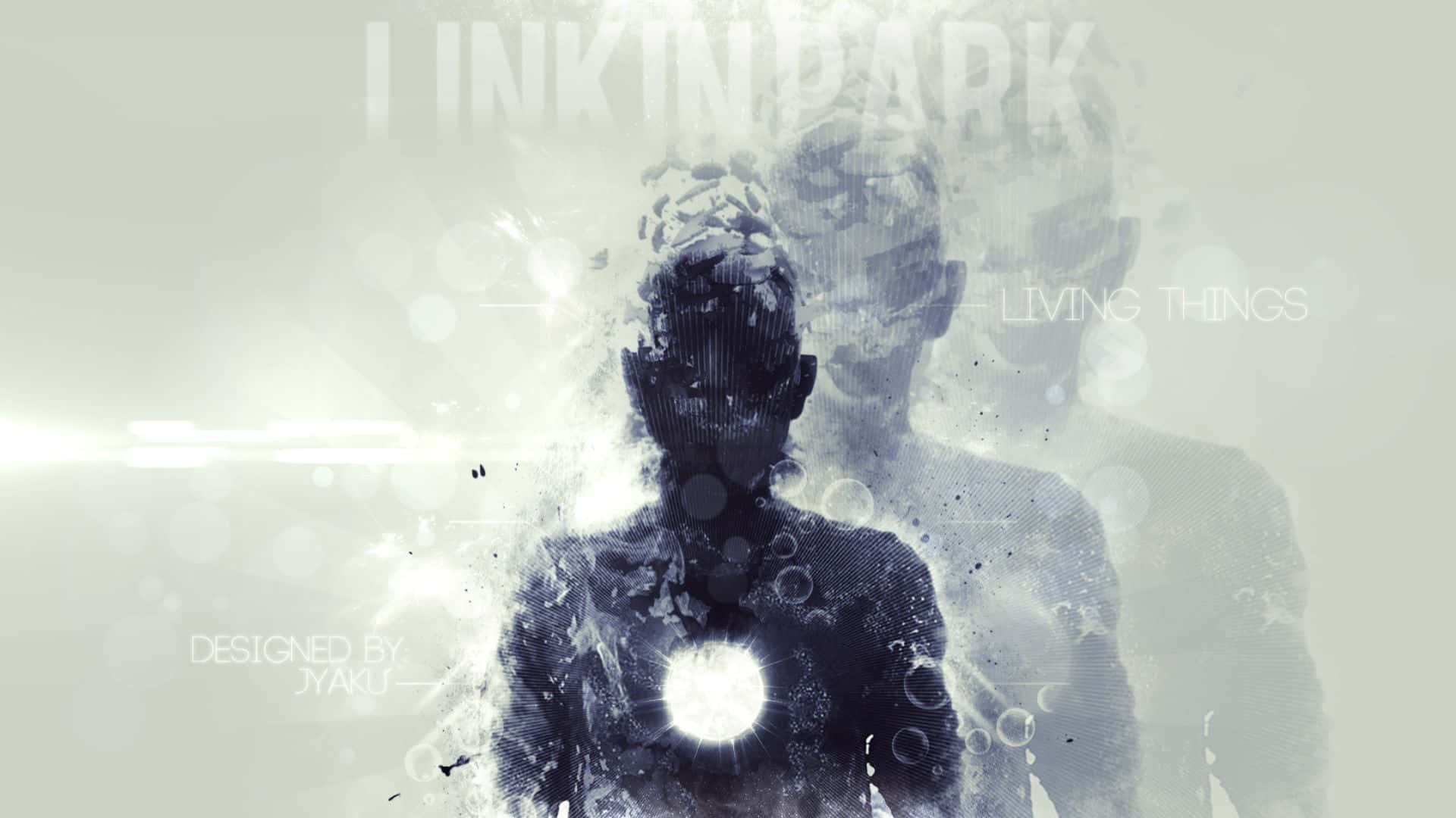 Linkin Park, silhouette, glowing core, Full HD Desktop Wallpaper