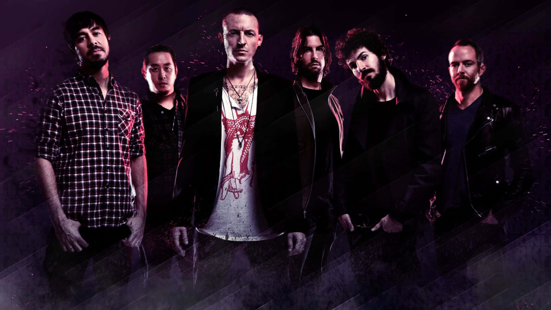 Linkin Park, purple, black, Full HD Desktop Wallpaper