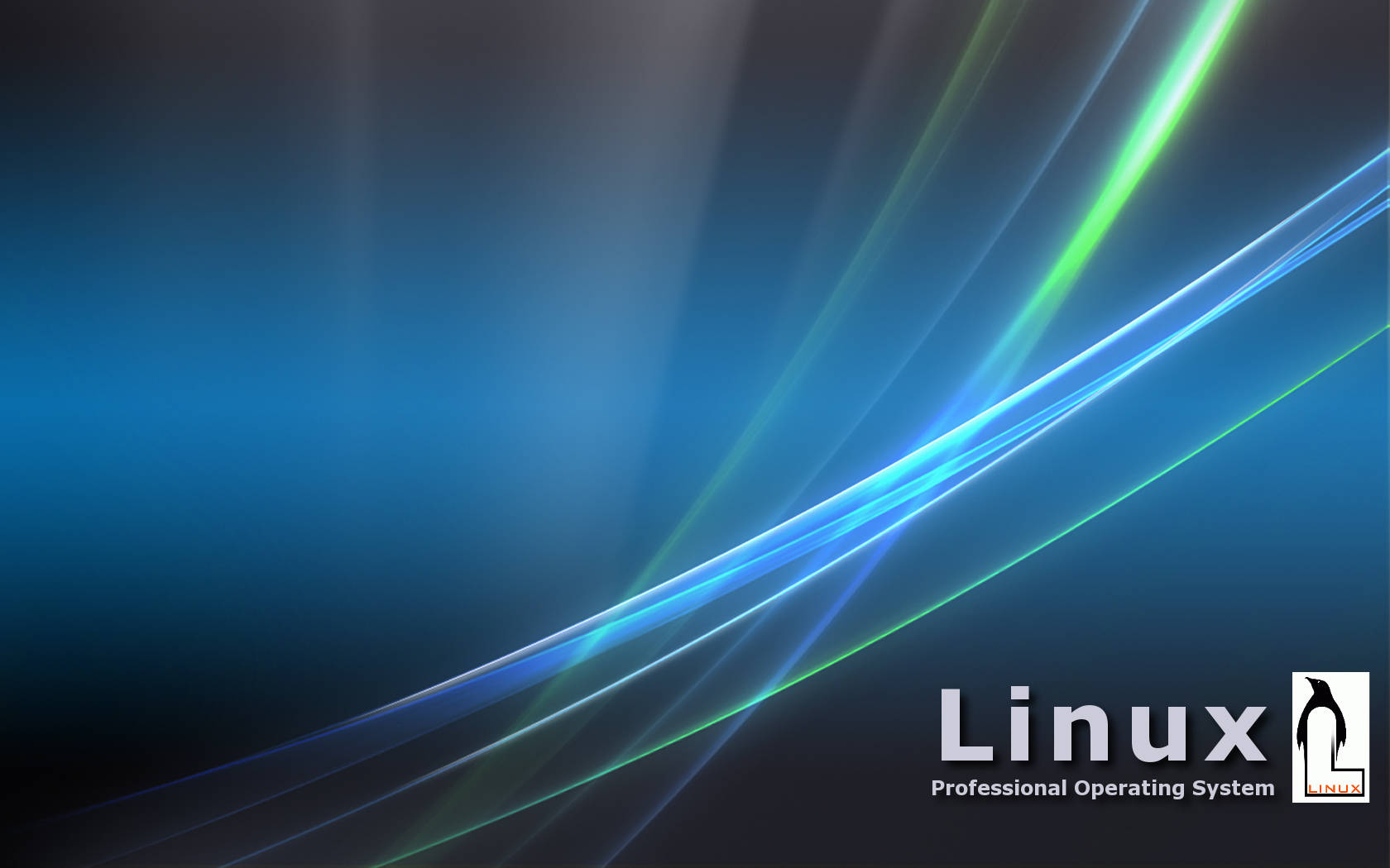 Linux, blue, green, HD Desktop Wallpaper