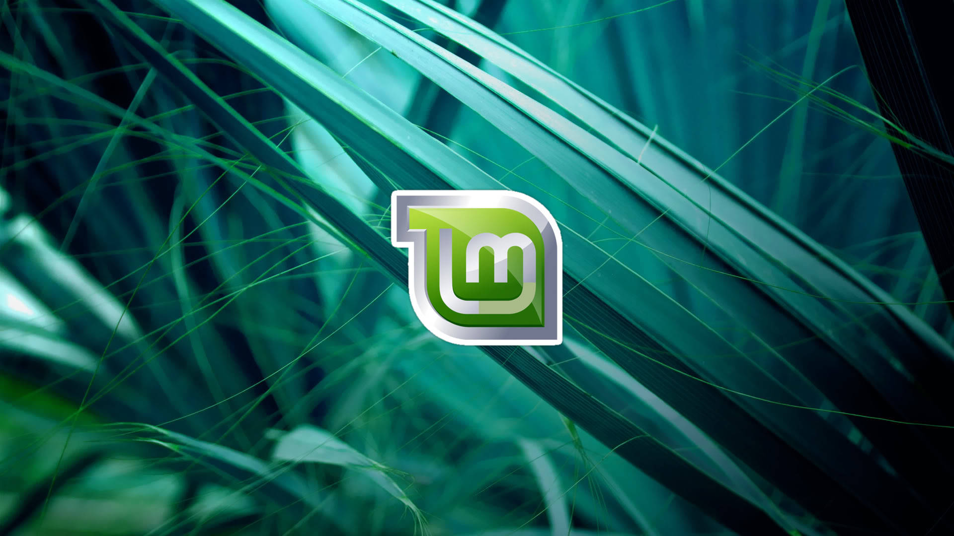 Linux Mint, green, silver, Full HD Desktop Wallpaper
