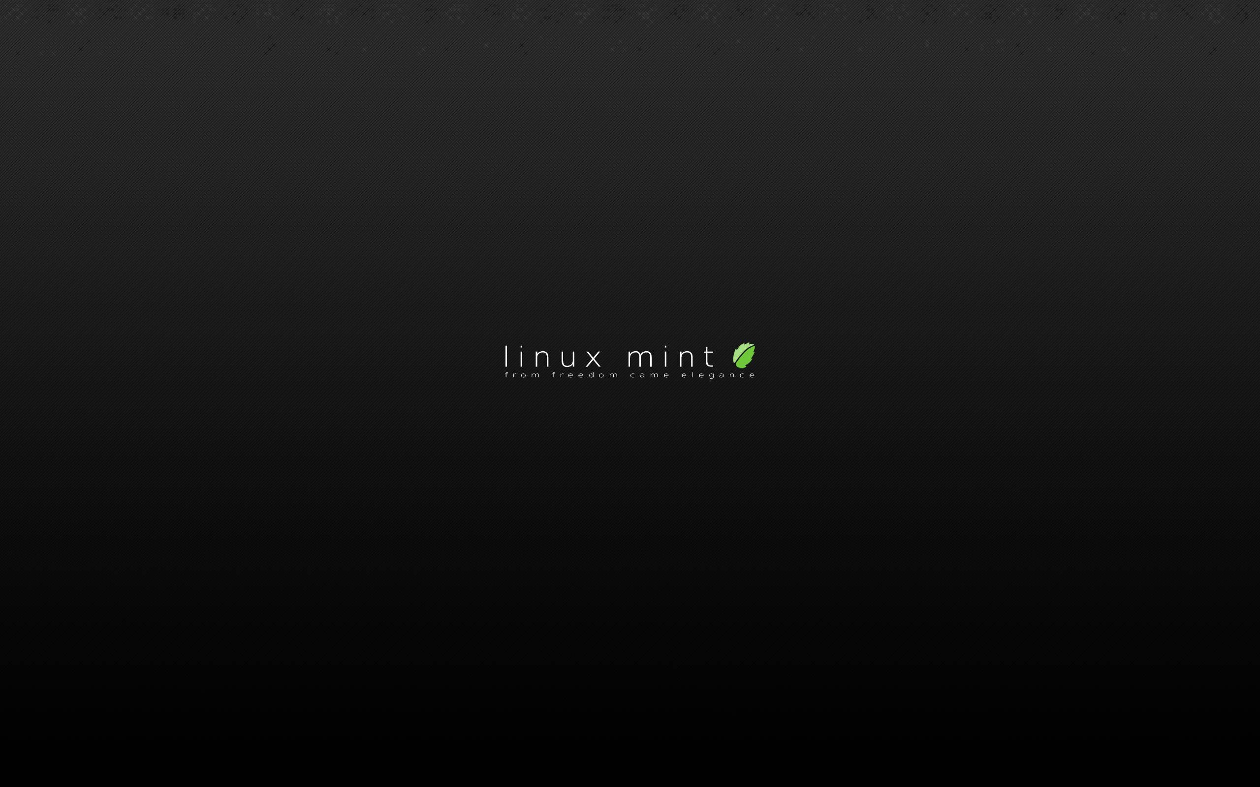 Linux Mint, Linux Mint logo, crisp white and green text, 2K Desktop Wallpaper