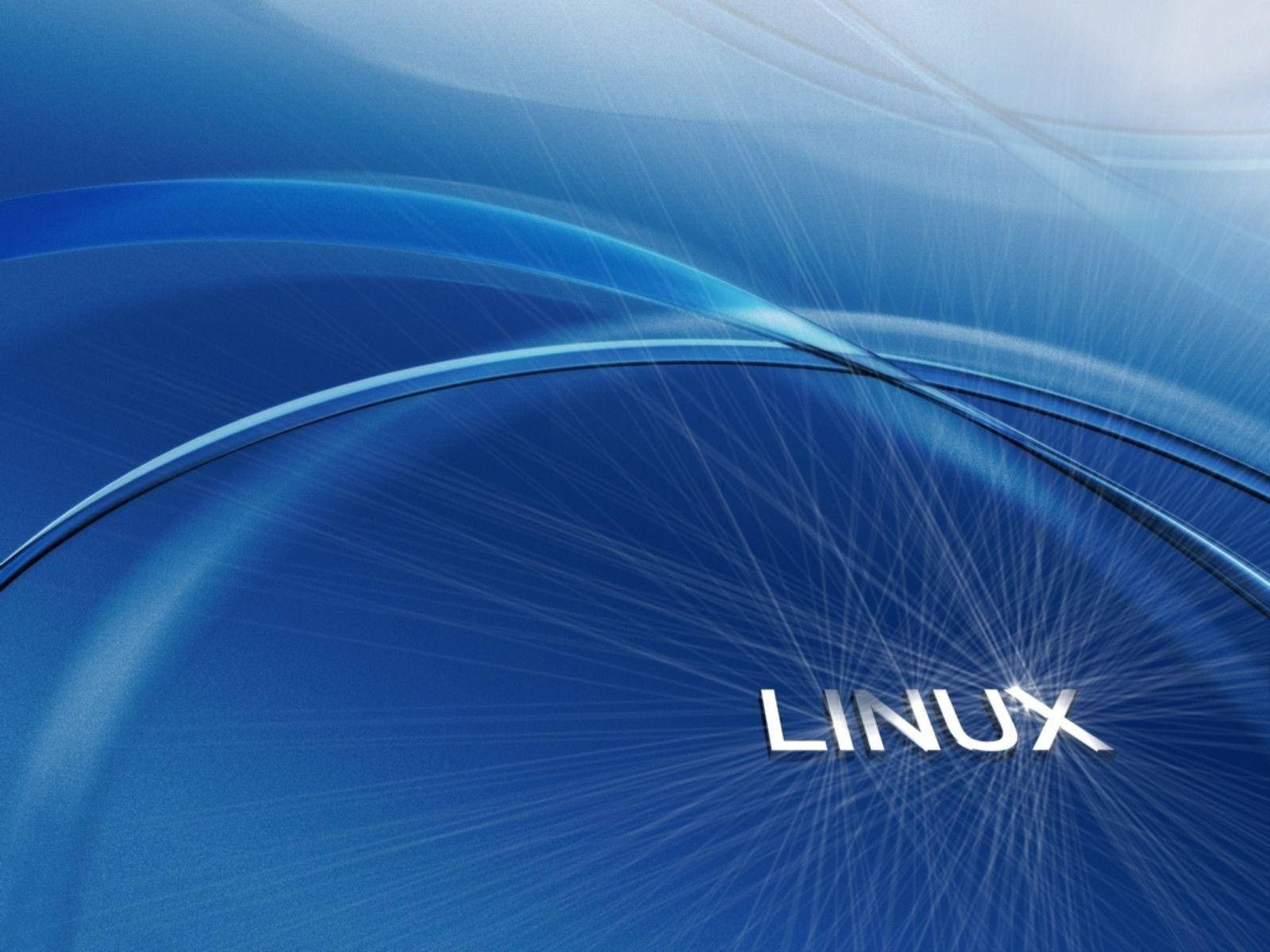 blue aesthetic, Linux, metallic silver text, HD Desktop Wallpaper