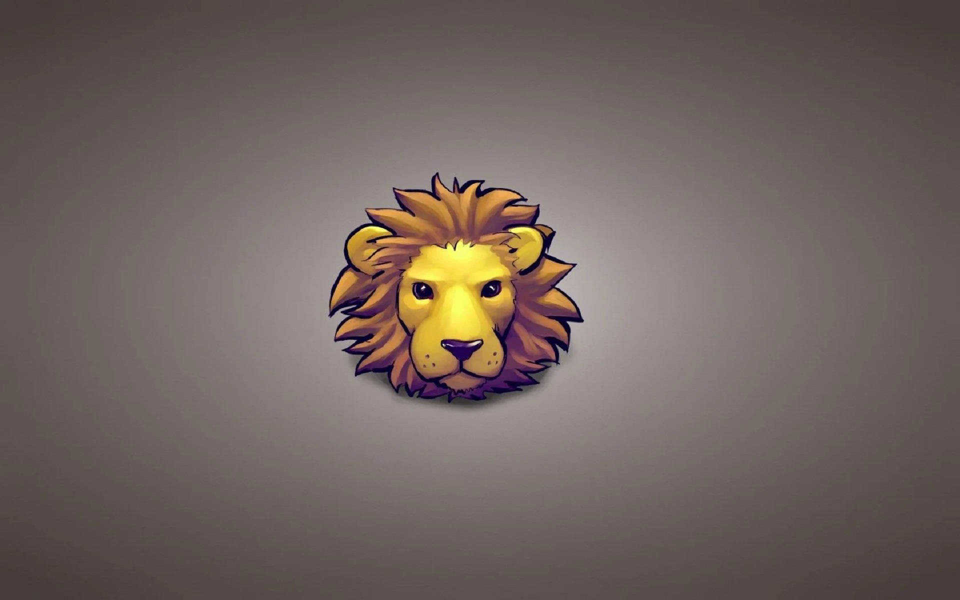 lion head, yellow face, brown mane, Full HD Desktop Wallpaper