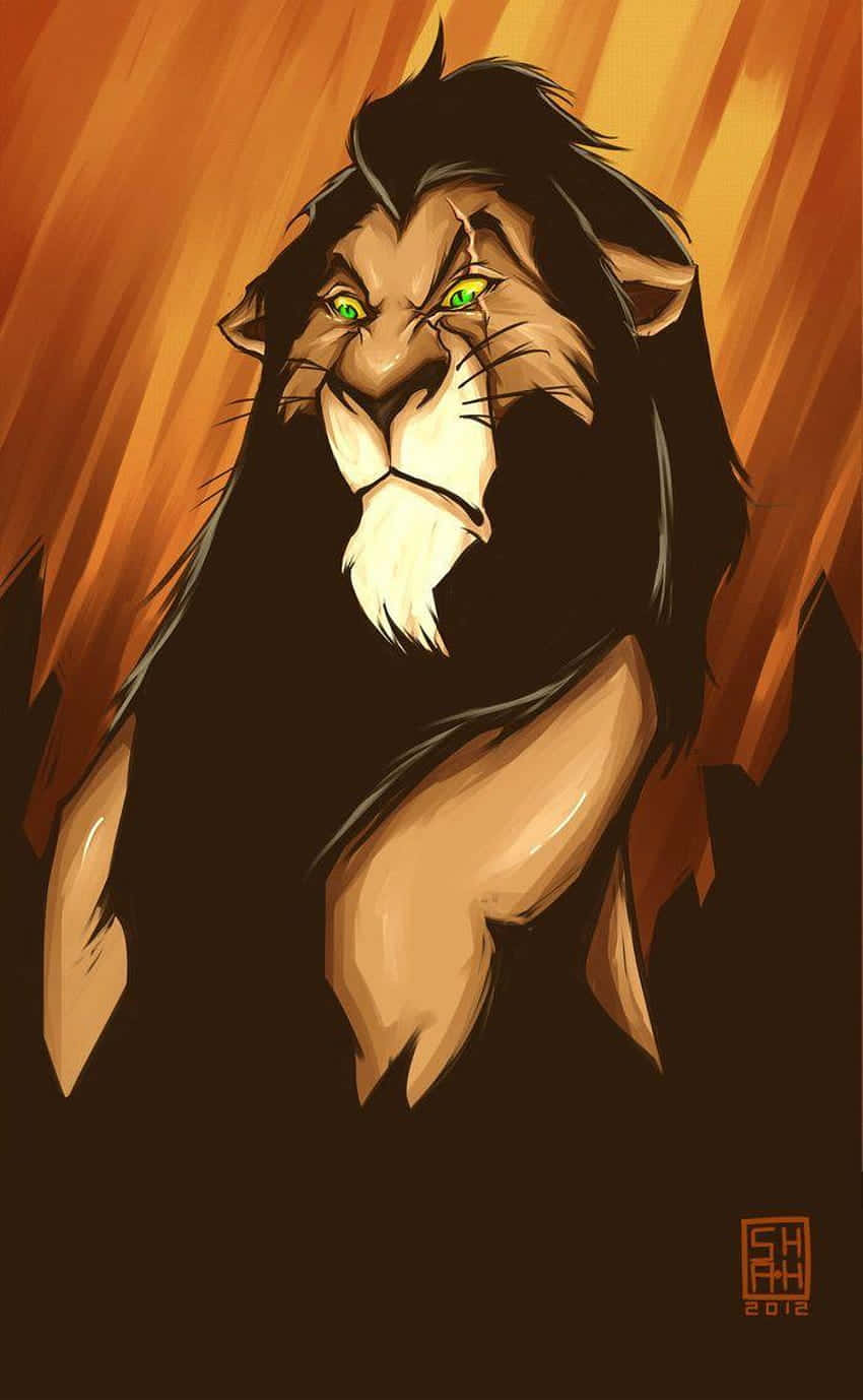 Scar, The Lion King, glowing green eyes, HD Phone Wallpaper