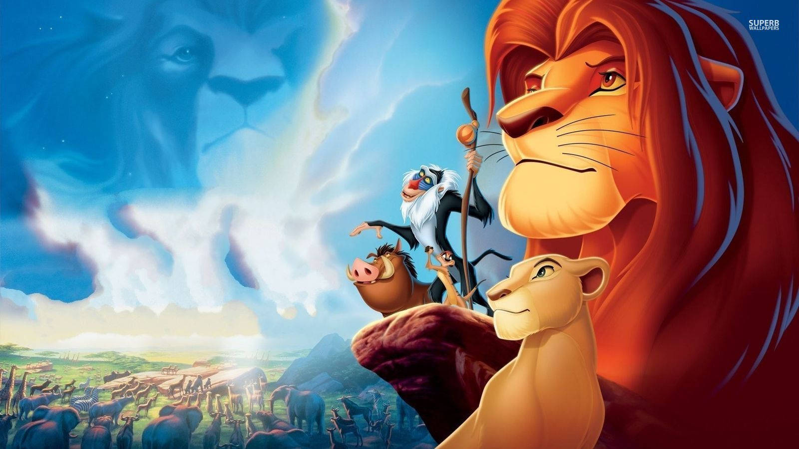 Lion King, ghostly lion, African savanna, HD Desktop Wallpaper