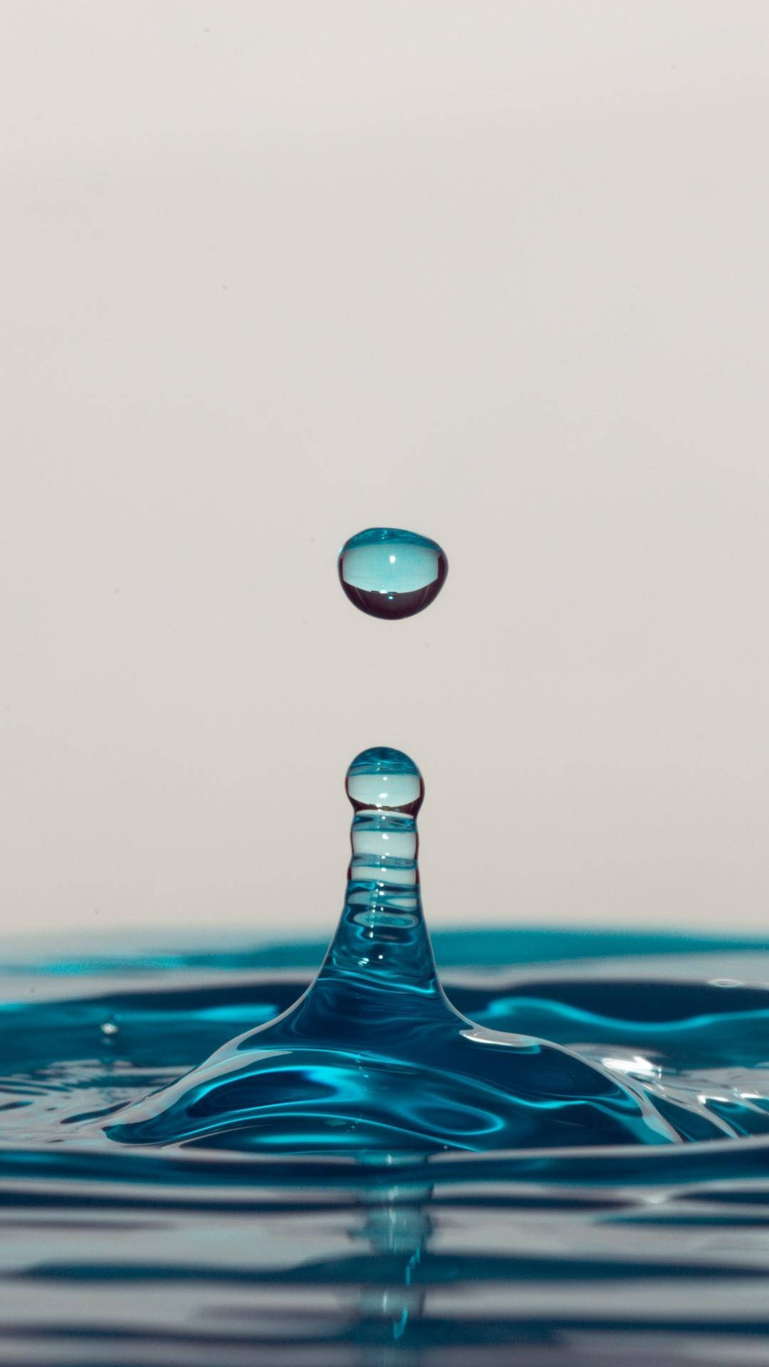 aqua, blue water droplet, rippling splash, Full HD Phone Wallpaper