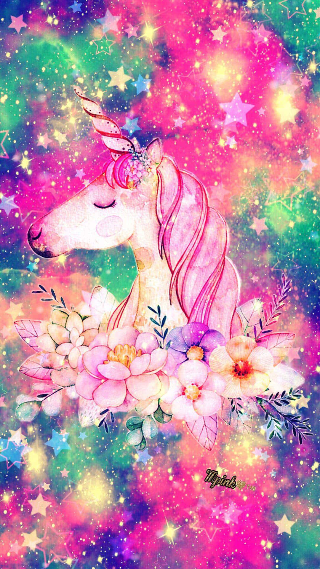 Lisa Frank Unicorn, unicorn, stars, Full HD Phone Wallpaper