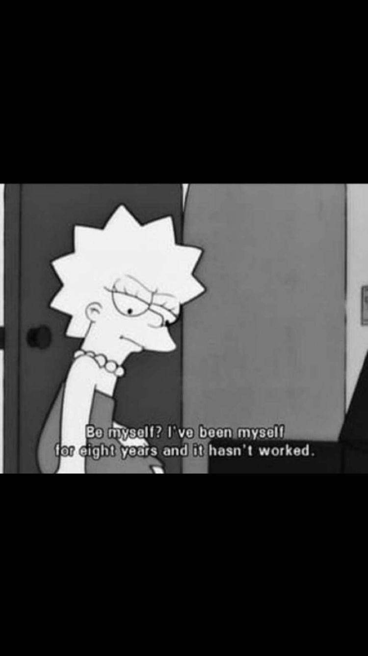 Lisa Simpson, monochrome cartoon style, doorway, HD Phone Wallpaper