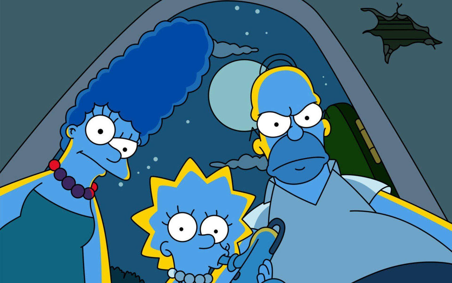 Lisa Simpson, Sax, Spaceship, Full HD Desktop Wallpaper
