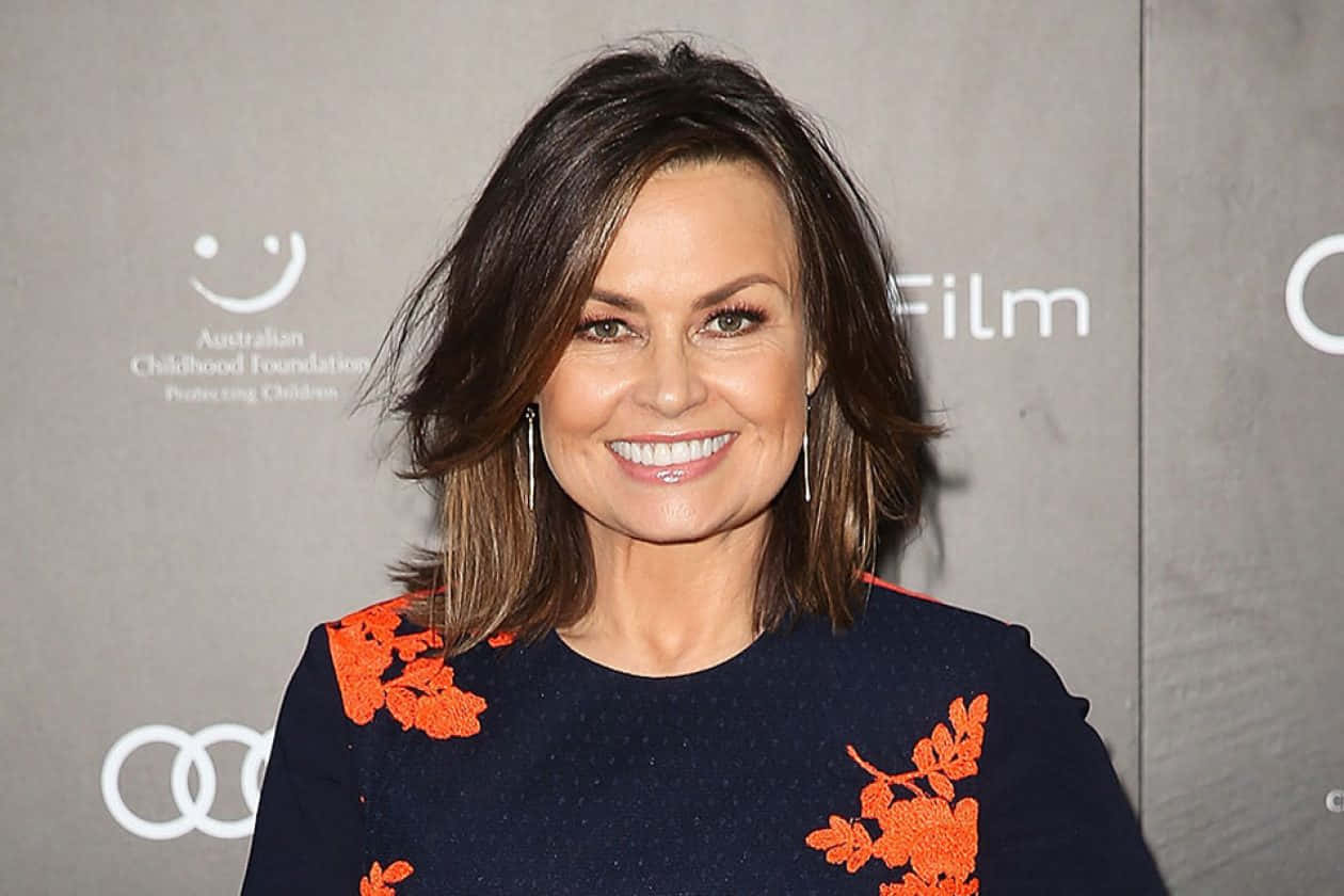 Lisa Wilkinson, navy top, orange floral embroidery, SD Desktop Wallpaper