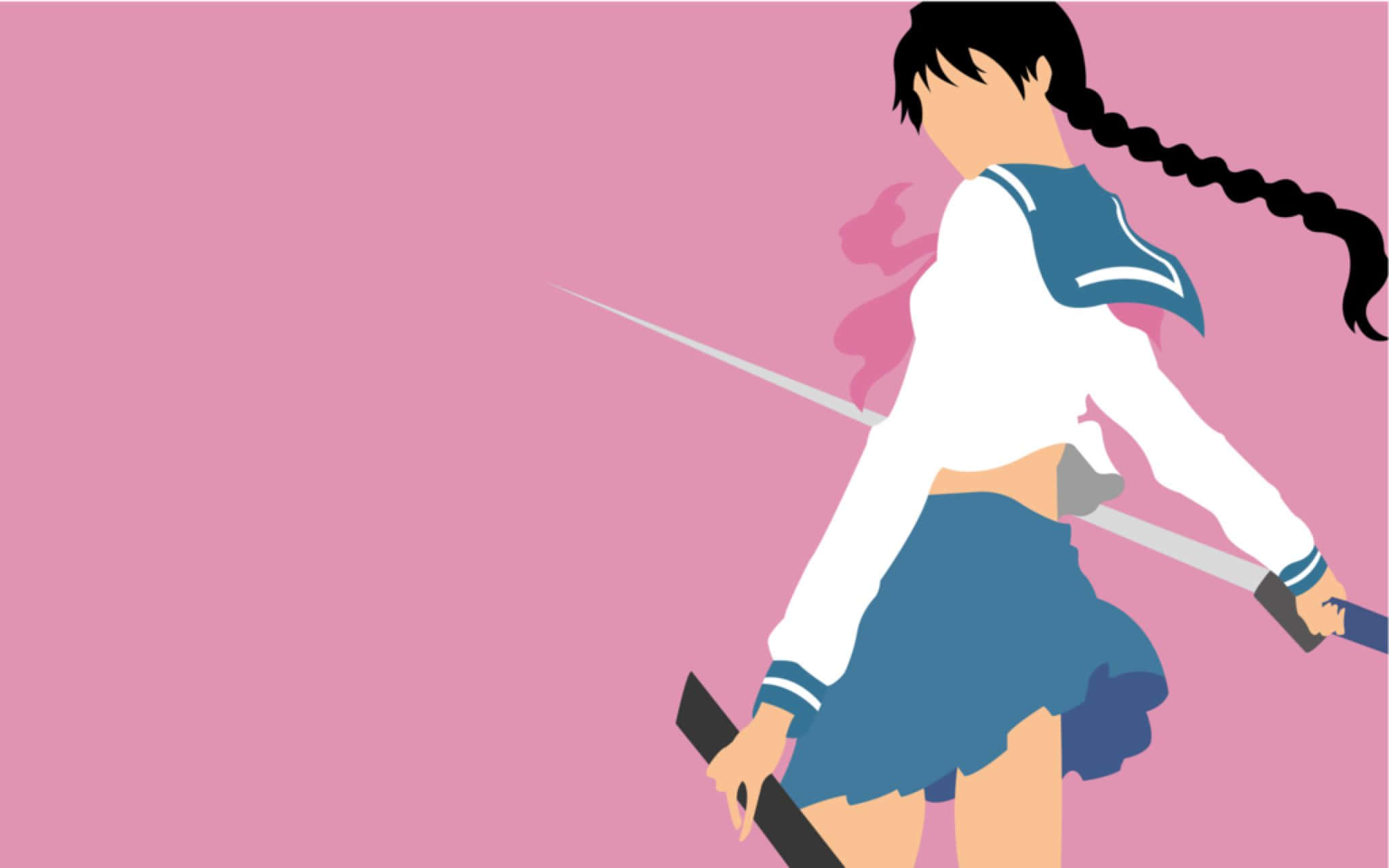 Lisa Yadomaru, anime girl, school uniform, Full HD Desktop Wallpaper