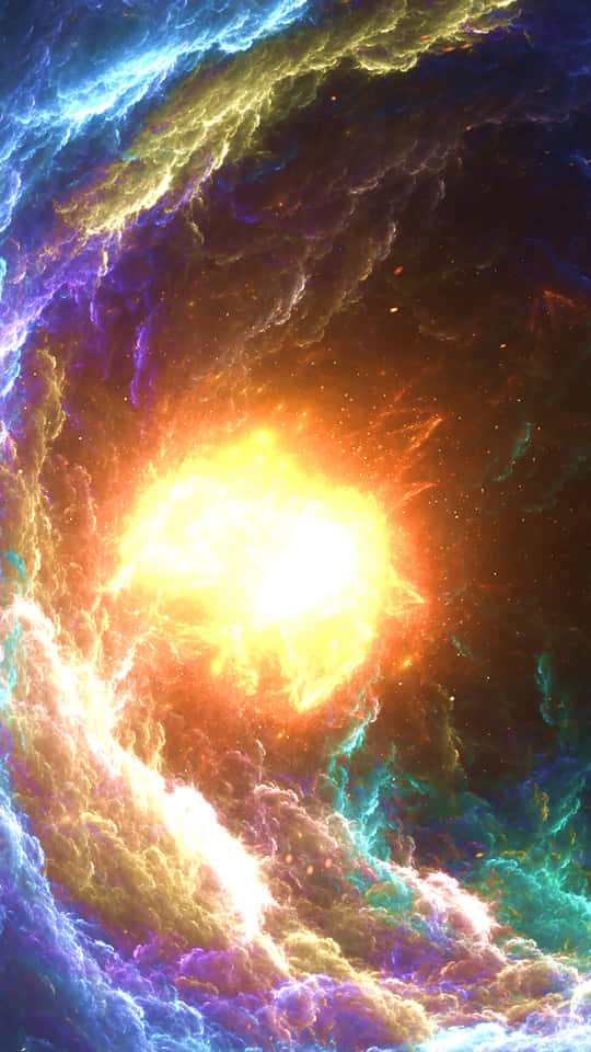 space, nebulae, blue, SD Phone Wallpaper