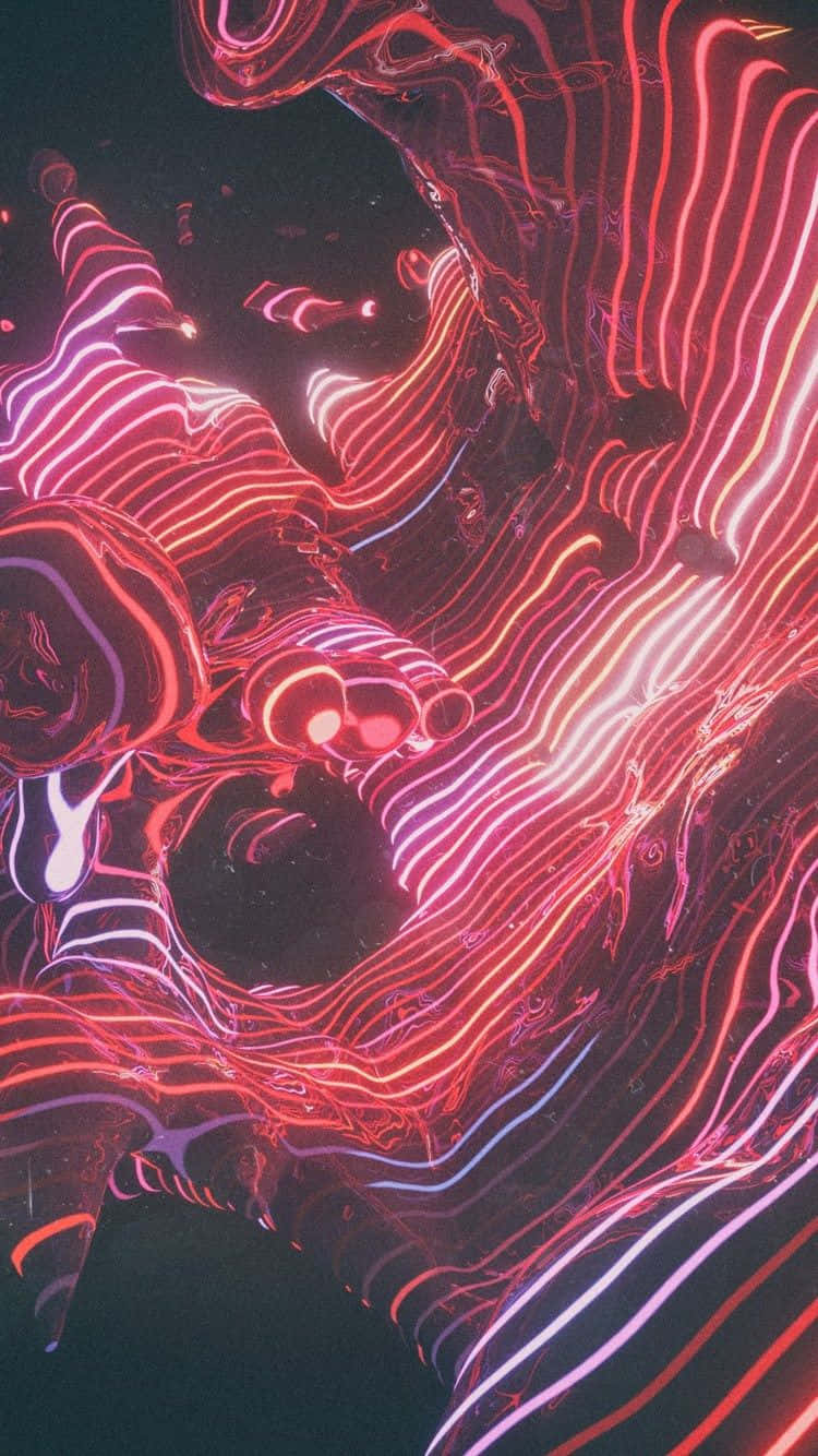 Lit iPhone, neon pink, purple, HD Phone Wallpaper
