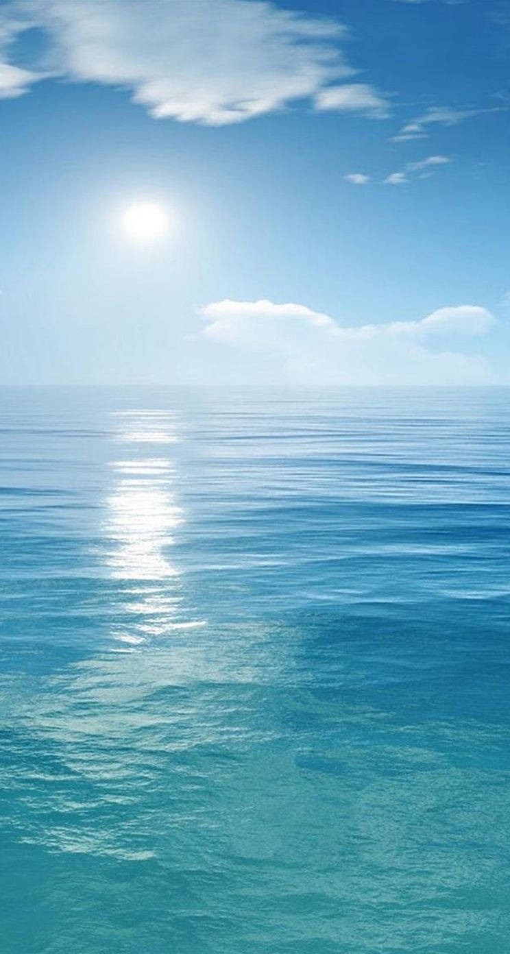 iPhone, Sunlight, calm turquoise waters, HD Phone Wallpaper