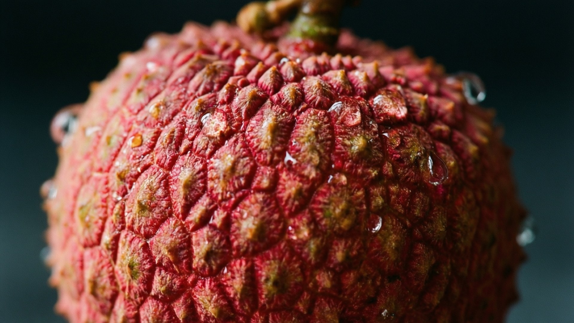 dewy litchi, lychee fruit, textured red skin, Full HD Desktop Wallpaper