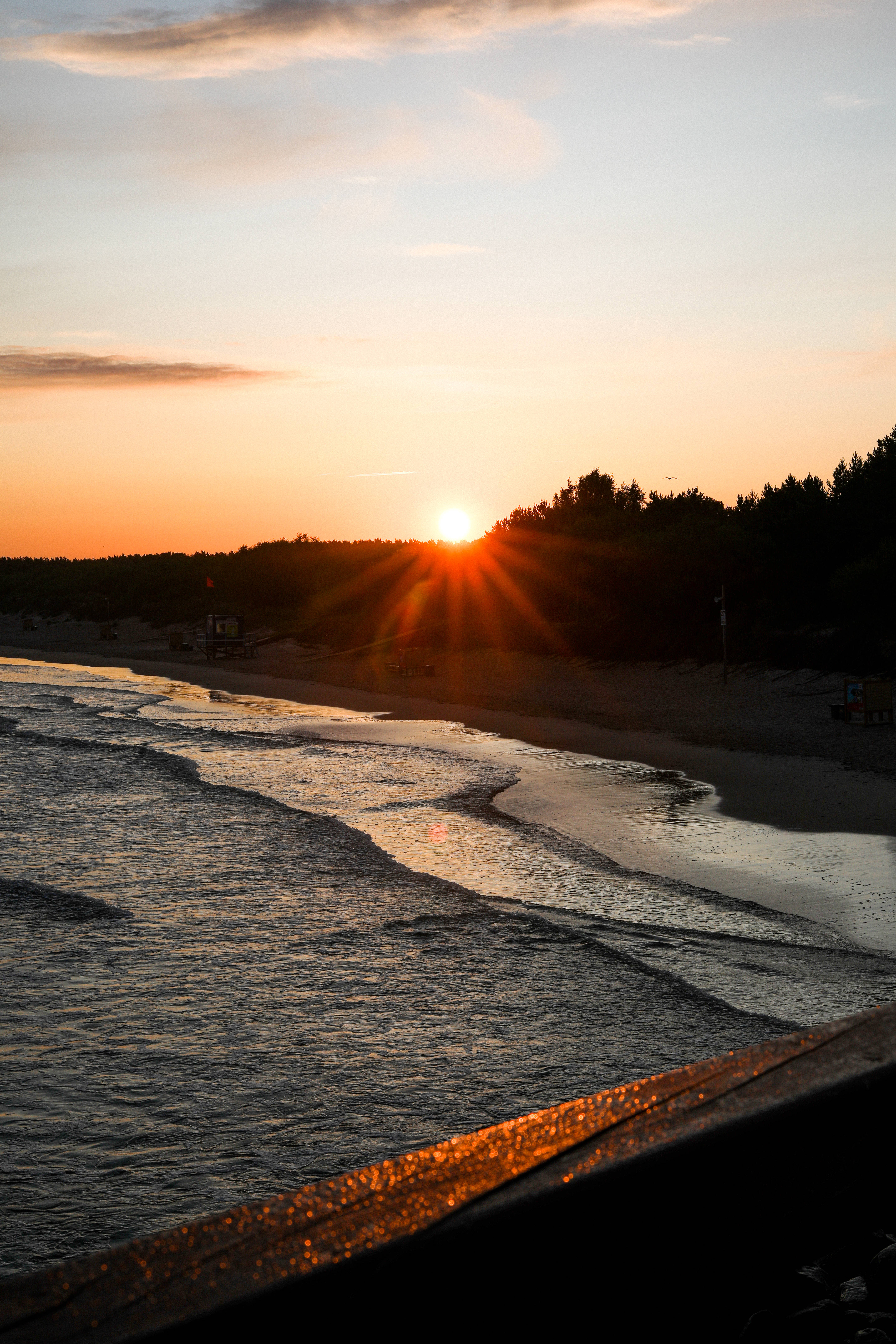 Lithuania, beach, sunset, 5K Phone Wallpaper