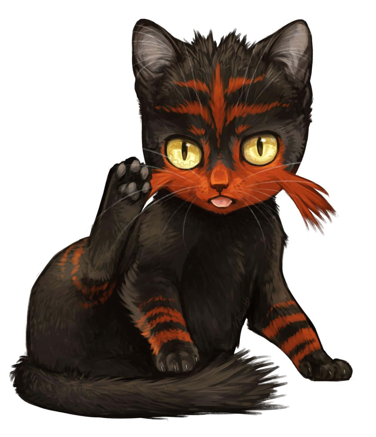 Litten, fire type, black cat, HD Phone Wallpaper