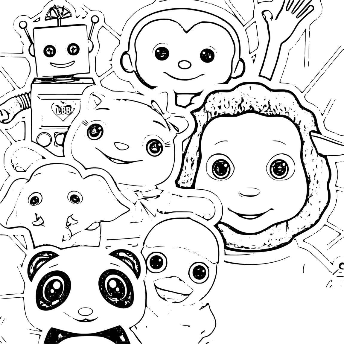 Little Baby Bum, robot monkey, lion, SD Desktop Wallpaper