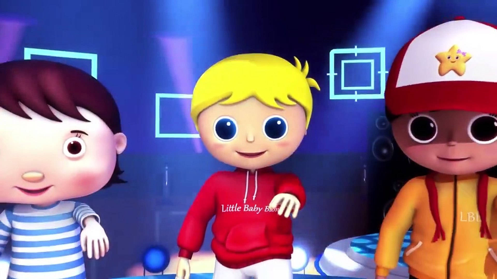 Little Baby Bum, disco lights, glowing blue stage lights, Full HD Desktop Wallpaper