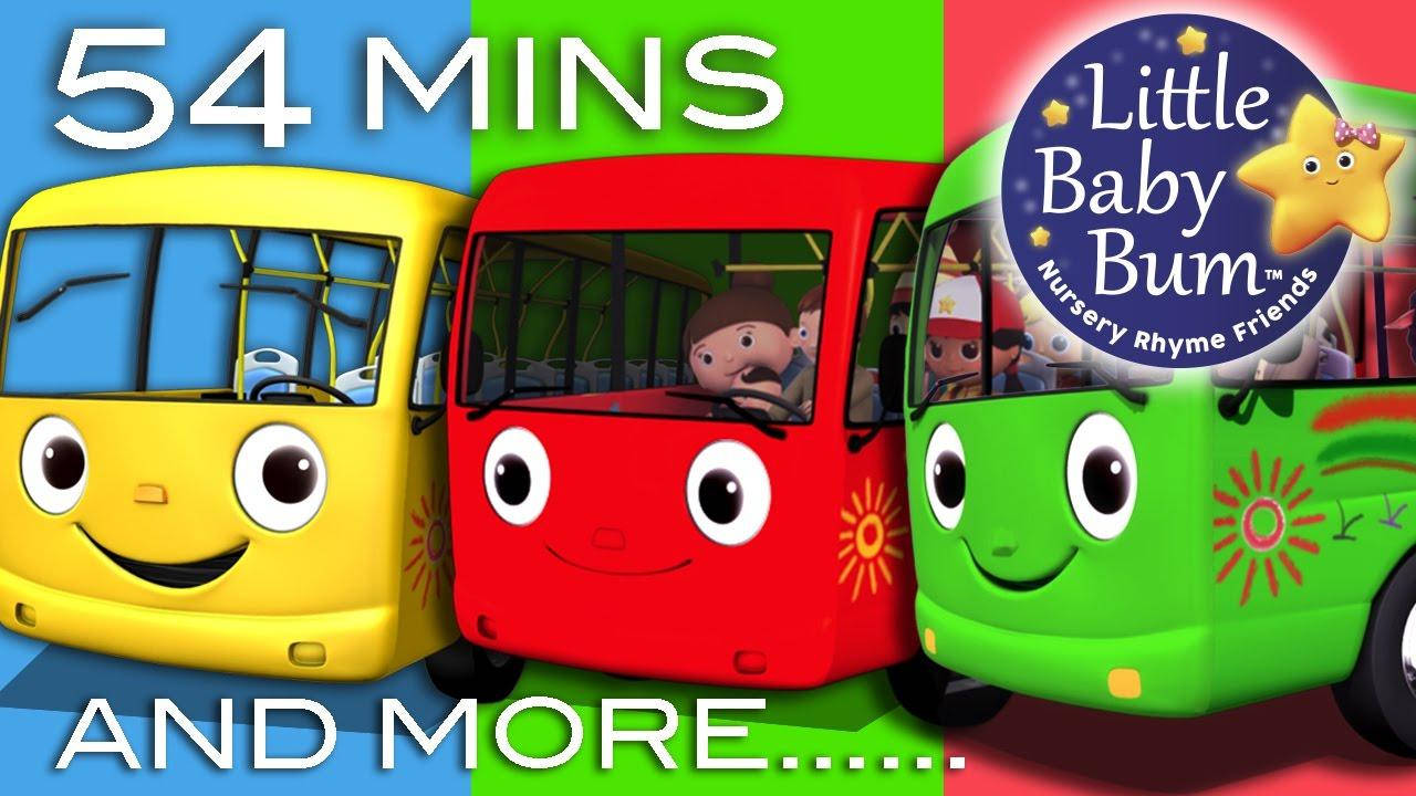 Little Baby Bum, school buses, yellow, HD Desktop Wallpaper