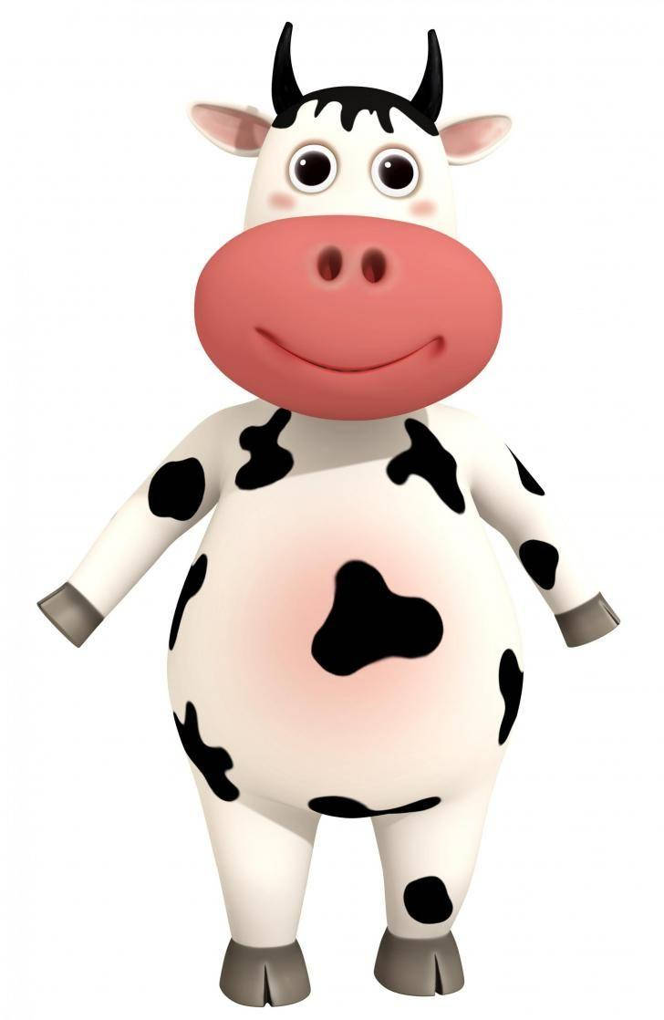 Little Baby Bum, cow, black spots, SD Phone Wallpaper