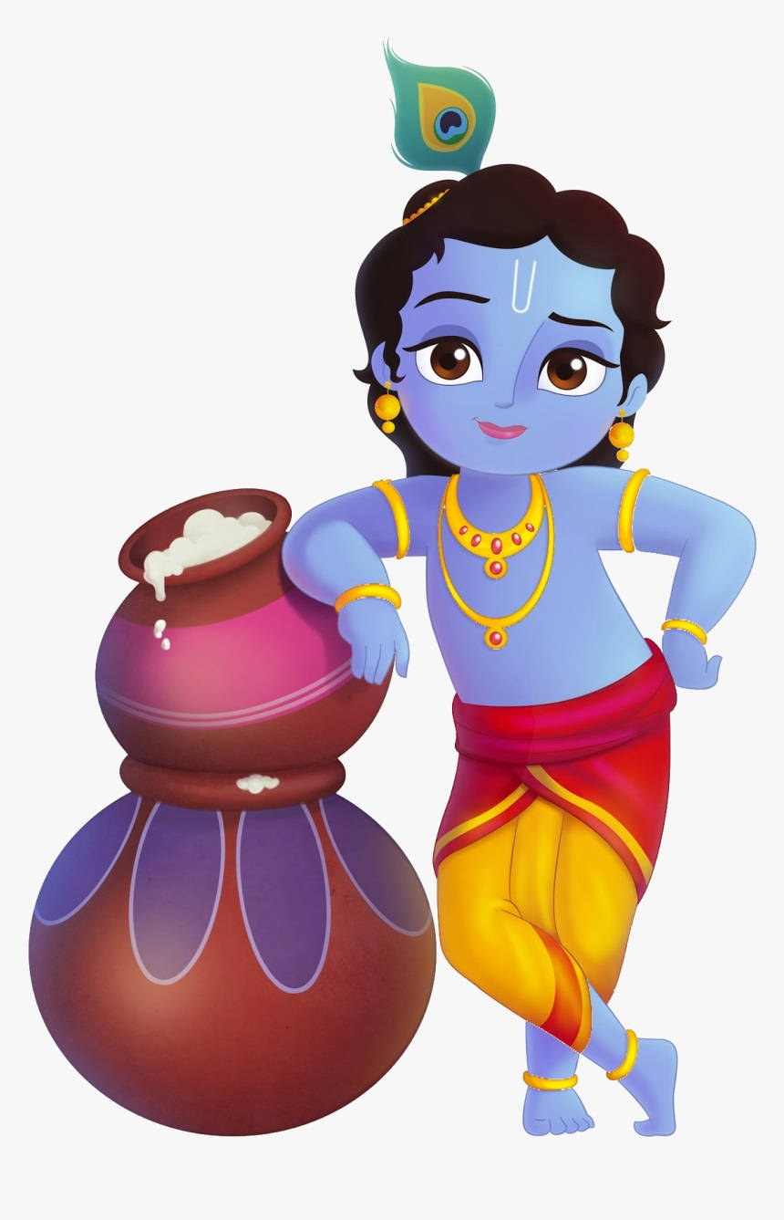 Little Krishna, blue-skinned, peacock feather crown, HD Phone Wallpaper