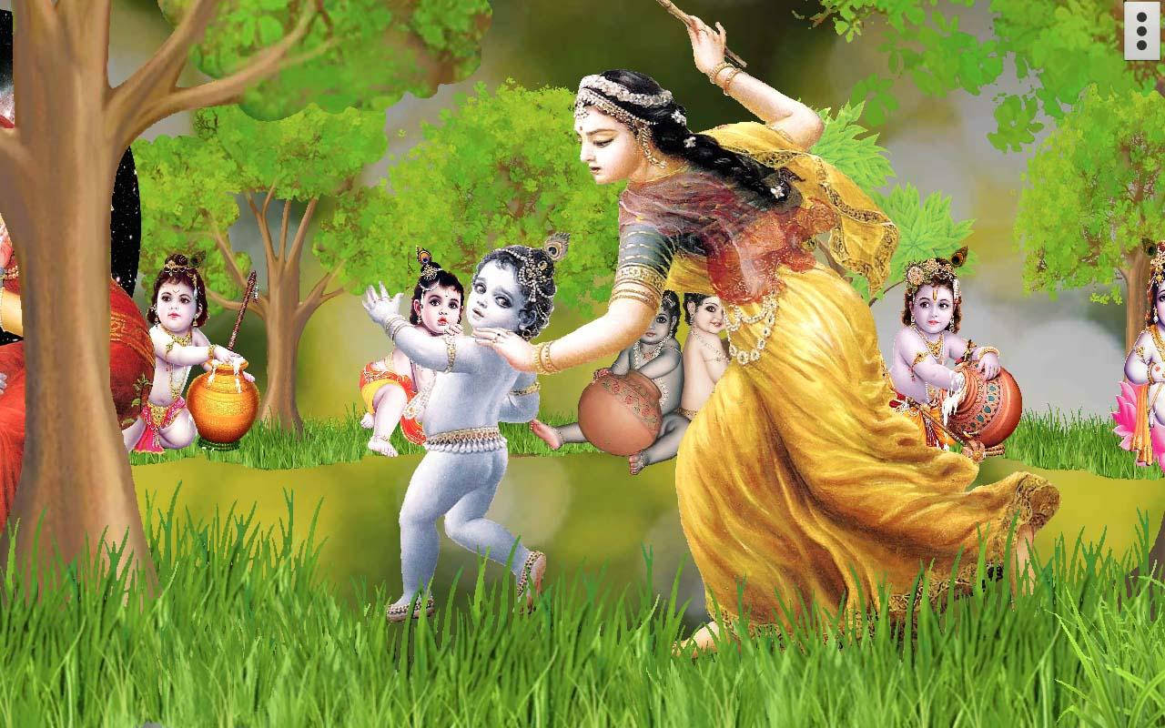 Little Krishna, golden attire, children, HD Desktop Wallpaper