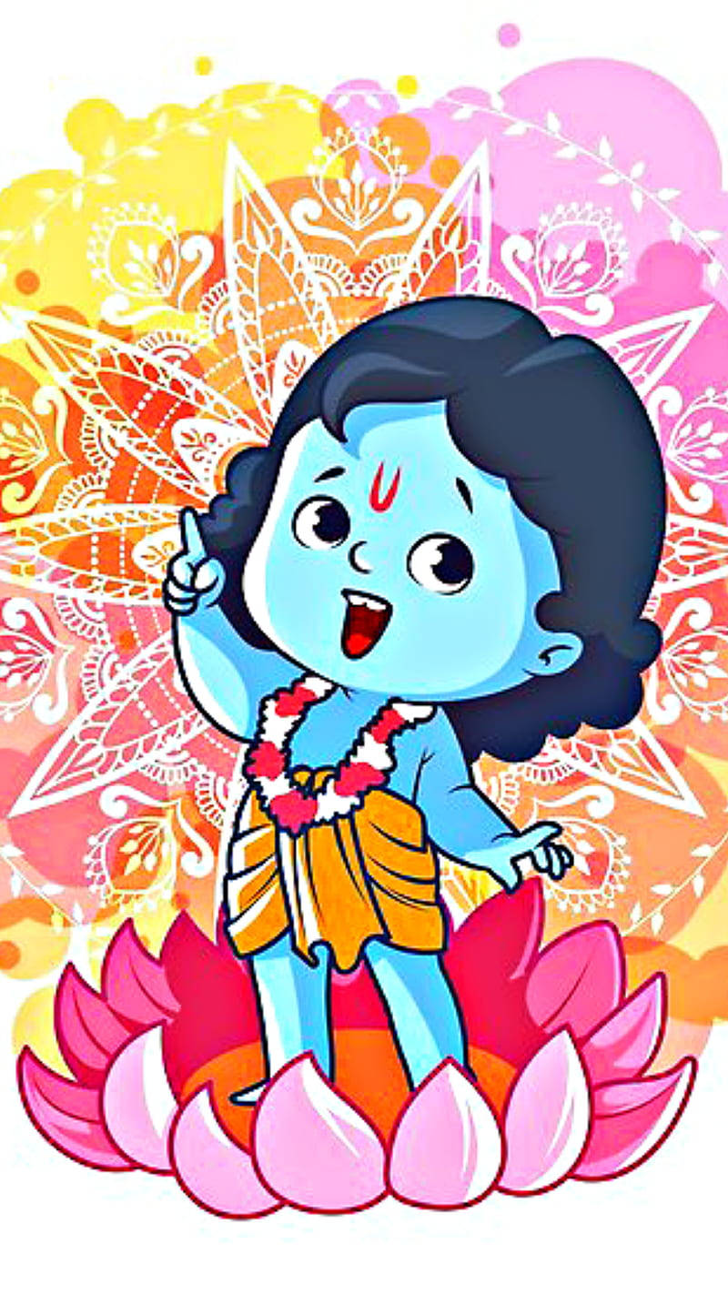 Little Krishna, blue-skinned, dark hair, HD Phone Wallpaper