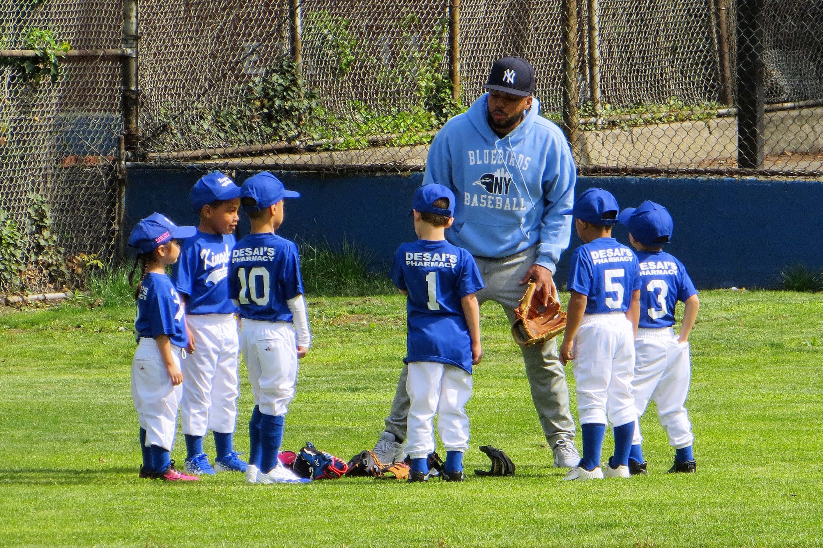 Little League Baseball, blue hoodie, blue uniforms, 2K Desktop Wallpaper