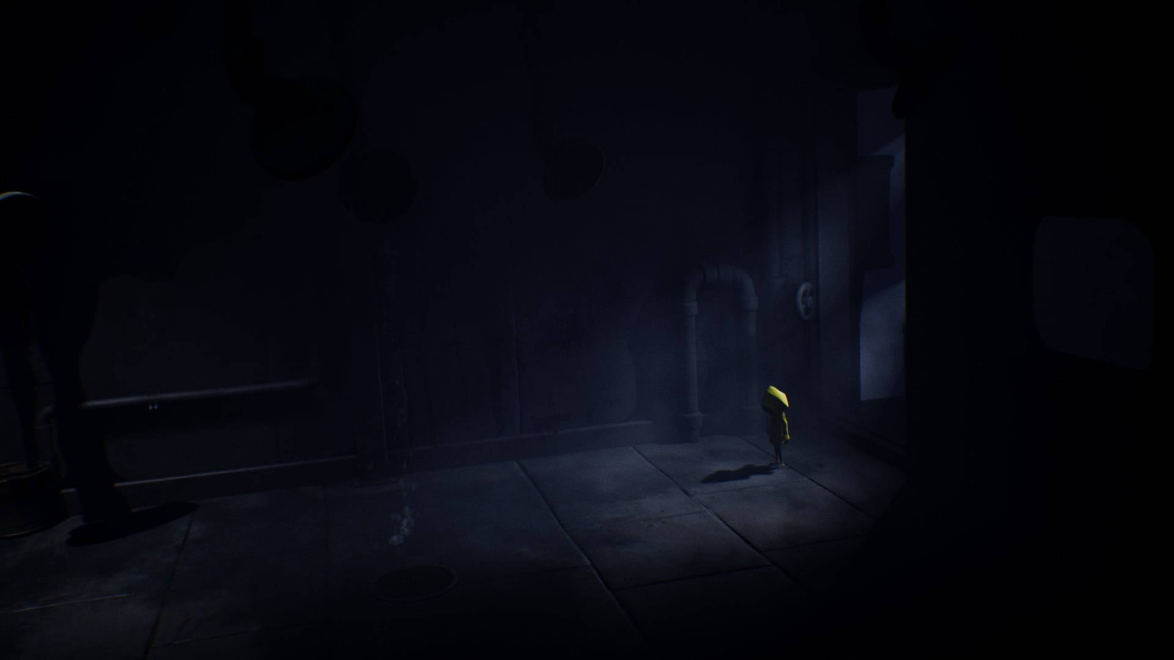 Little Nightmares, yellow raincoat, dimly lit, 4K Desktop Wallpaper