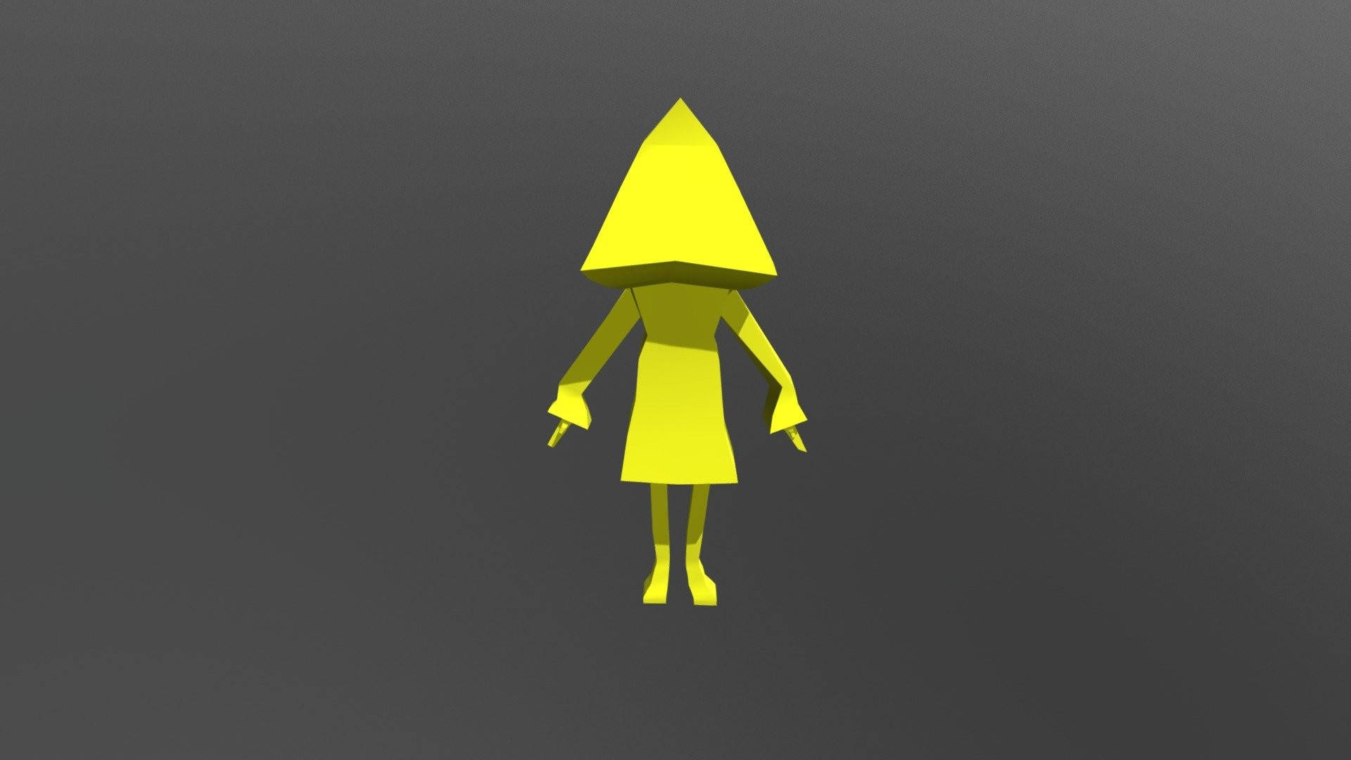 Little Nightmares, minimalist, bright yellow, Full HD Desktop Wallpaper