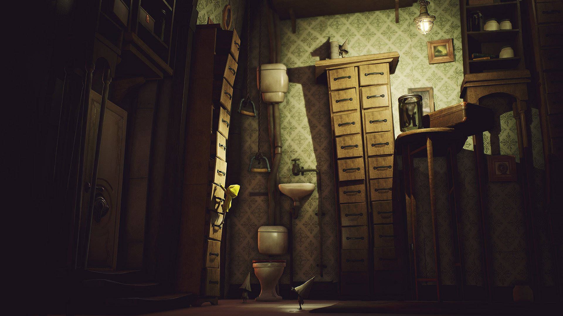 Little Nightmares, bathroom, vintage bathroom, Full HD Desktop Wallpaper