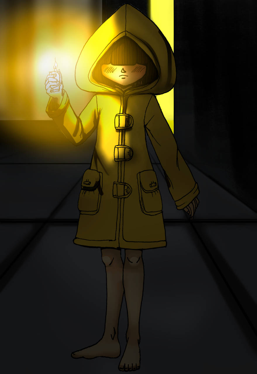 Little Nightmares, hooded figure, yellow coat, SD Phone Wallpaper