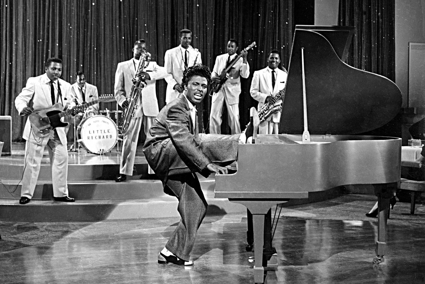 Little Richard, piano band, 1956 performance, HD Desktop Wallpaper